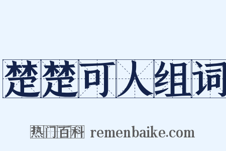 楚楚可人组词是什么意思的图片
